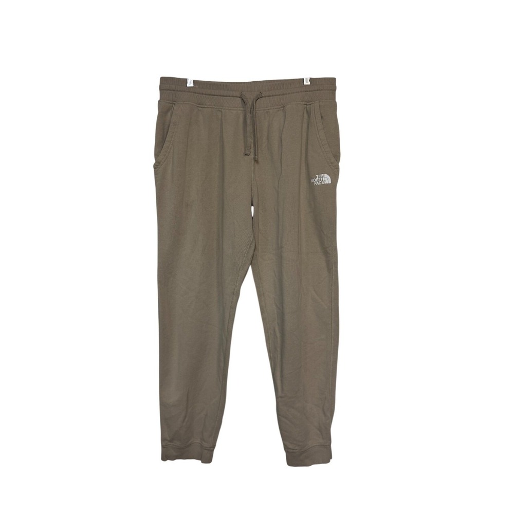 The North Face Sweatpants Mens XL Tan Brown Fleece Lined Joggers Drawstring